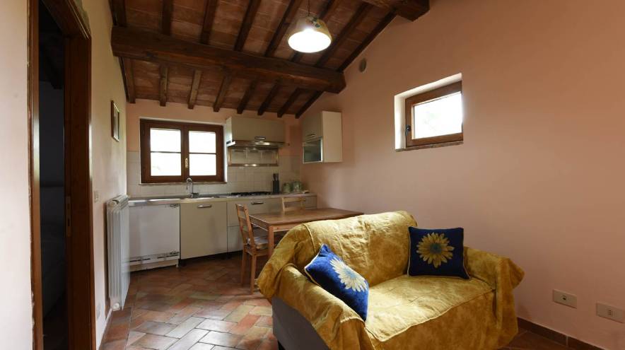 This is the kitchen in apartment 8 here in Central Tuscany.