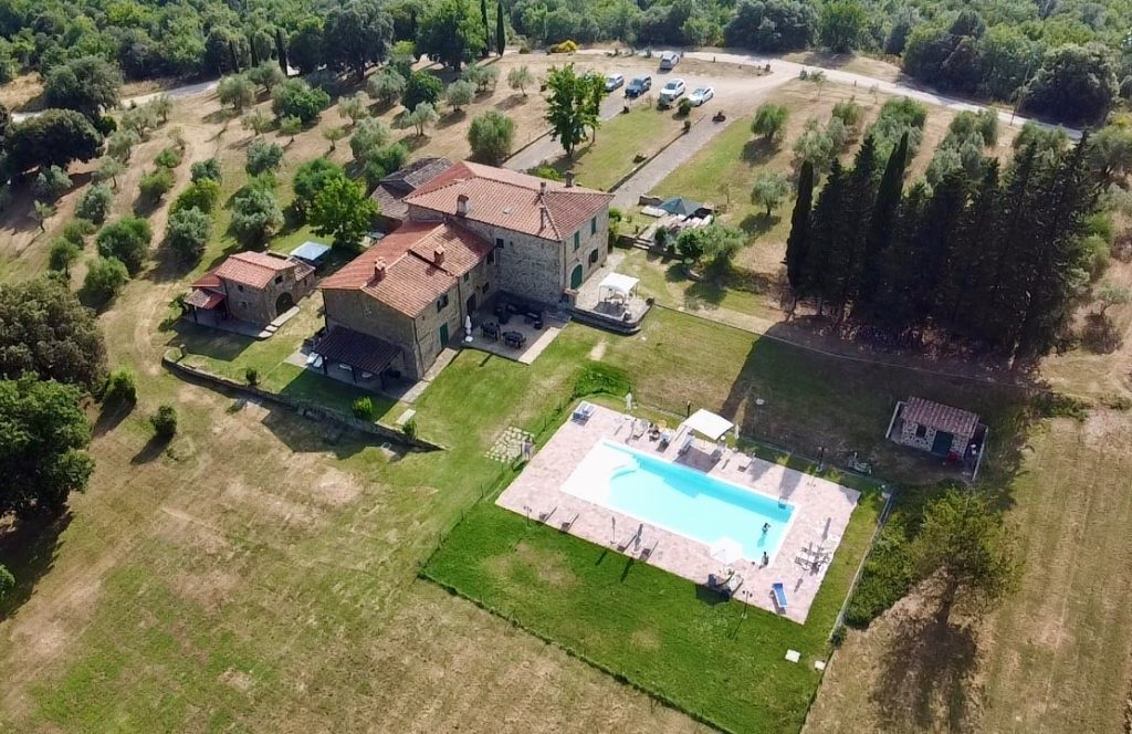 Aerial photo of Agriturismo Poggilunghi